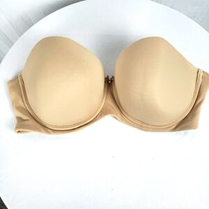 Soma Beige Strapless Bra Sz 38D
